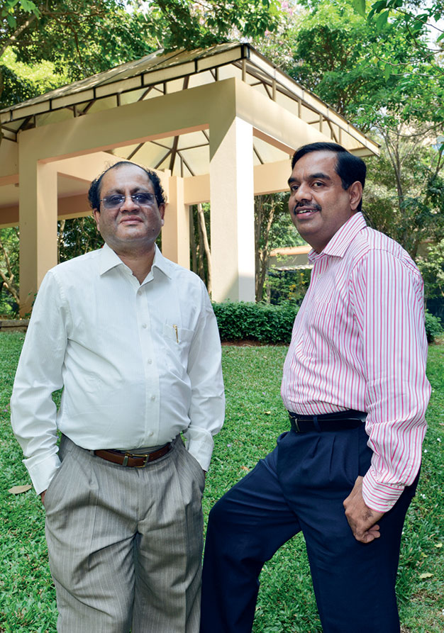 For the people: Raghupathi Cavale (left), head of Infosys’s India business unit, and V. Balakrishnan, Director, Infosys , say computerisation is the key to financial inclusion.